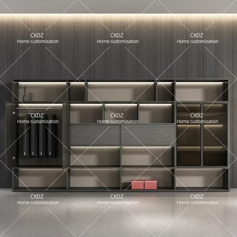 Office boss Background cabinet Solid wood File  Locker Wooden bookcase Storage cabinet Display cabinet against