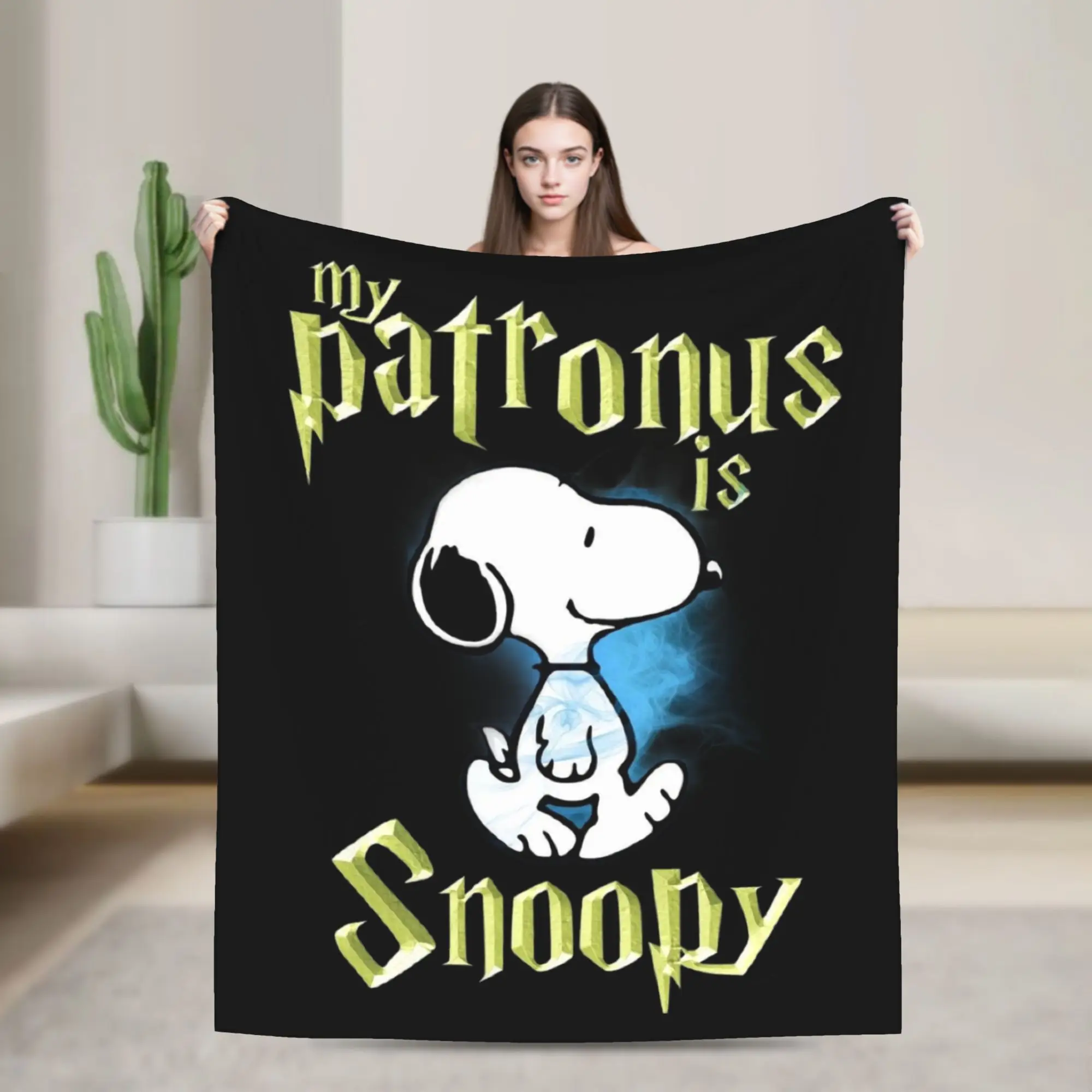 

Snoopys Flannel Blankets Custom Throw Blanket for Home 200x150cm Plush Thin Quilt,