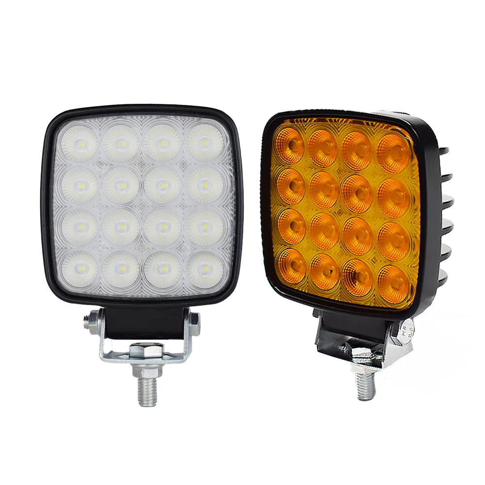 Luz de inundación LED de 4 pulgadas para excavadora de gatos, carretilla elevadora de Squar, Tractor de alta resistencia, Blub, todoterreno, 12V, 24V, 6240LM, vehículos agrícolas 1