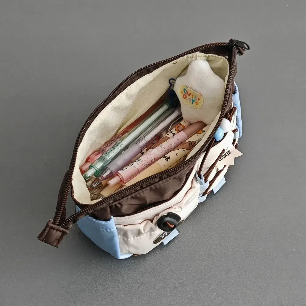 Fashion Exaggerated Stationery Case Adjustable Office Supplies Pencil Pouch Unisex Signature Makeup Storage Bag Student Writing