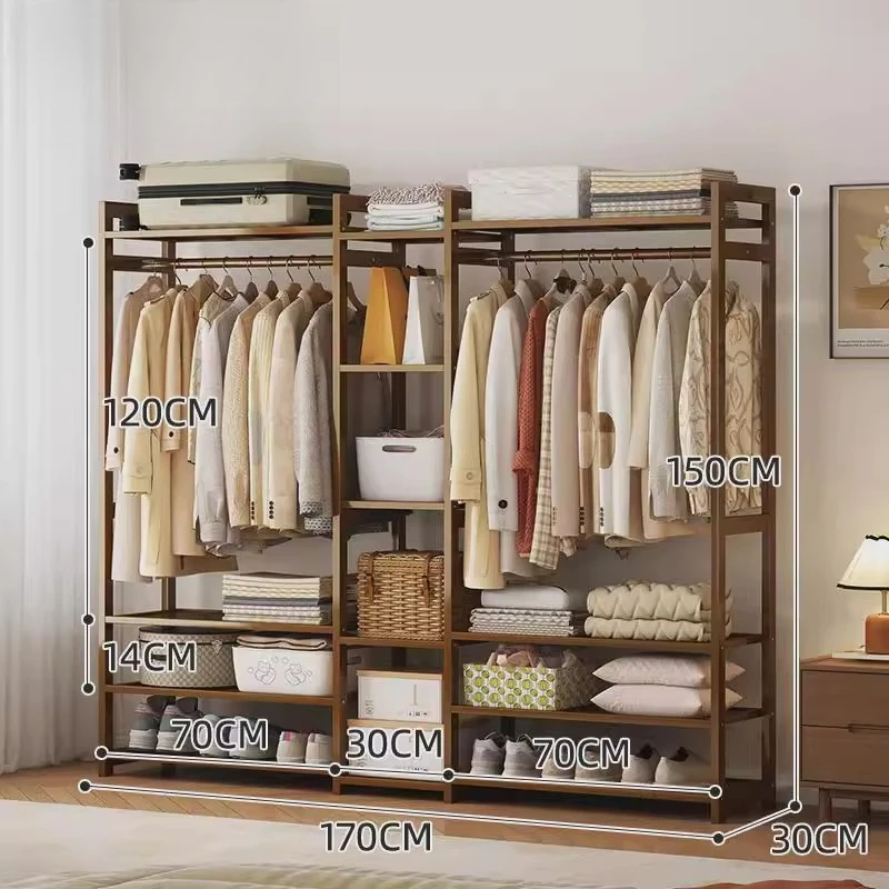 

Detachable Standing Clothes Rack Wall Mount Dust Protector Clothes Rack Living Room Design Armoires De Salon Home Furniture