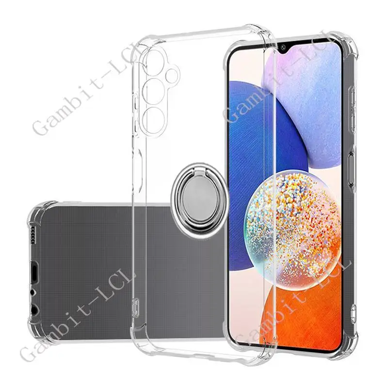 For Samsung Galaxy A35 5G SamsungA35 SM-A356E SM-A356B Back Ring Holder Bracket Phone Case Smartphone TPU Soft Silicone Cover