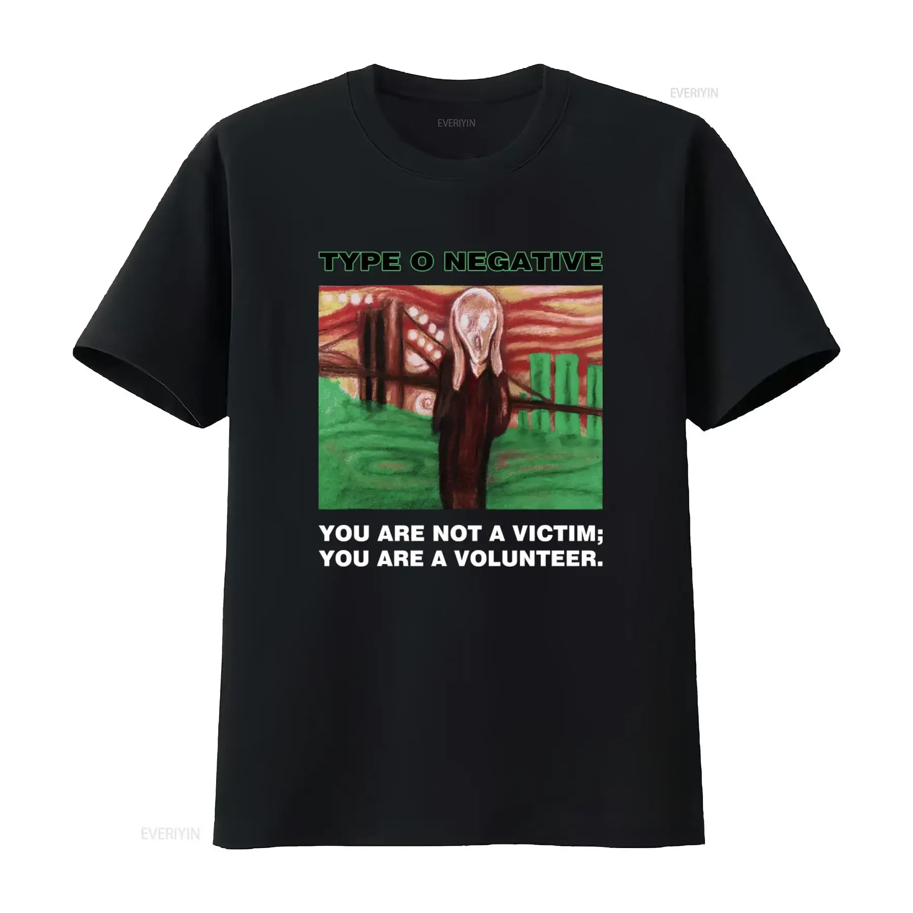 2000 Type O Negative You Are Not A Victim T Shirt Gothic Rock Band Art Print vintage Washed Breathable Versatile graphic