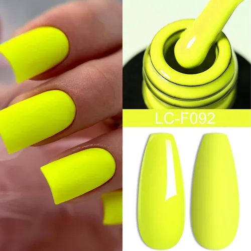 Imagen 2 del producto LILYCUTE 7ML esmalte de uñas en Gel de neón Color de verano Gel fluorescente uñas manicura Gel UV semipermanente remojo UV LED Gel artístico de uñas