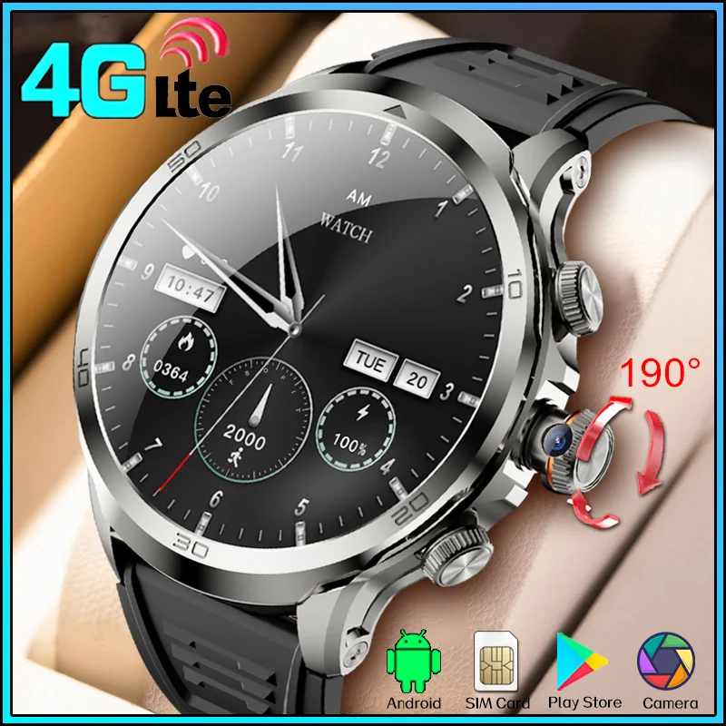 

4G Android SmartWatch 2024 4G Network WiFi Fast Internet Access watch with GPS HD Camera 2G 4G Sim Card for Men Smart Watch 2024