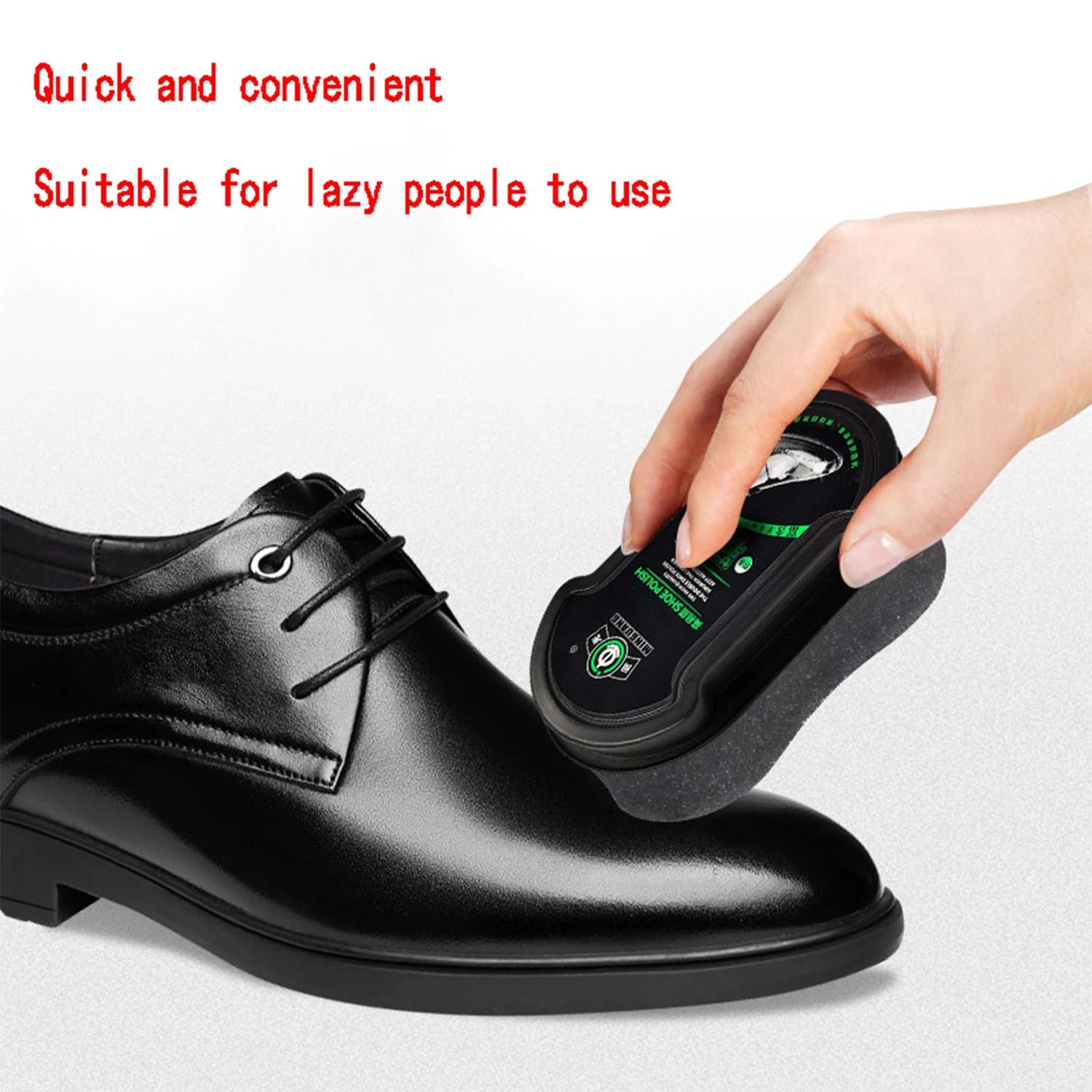 1 PC Double-Faced Quick Shine Shoes Brush Multifunctional Leather Polishing Colorless Liquid Wax Sponge Polisher Shoe