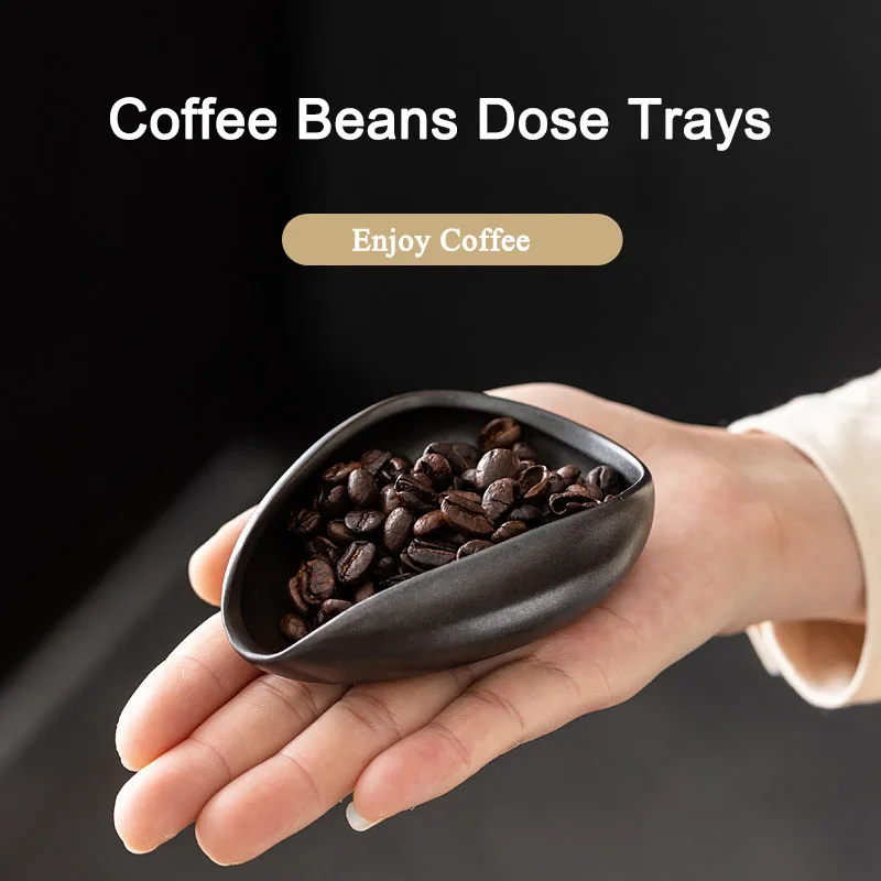 Coffee Beans Dosing Cup Trays Pottery Tea Separator Vessel Ceramic Measure Ware Espresso Bean Scoop Shovel Coffee Accessories ﻿