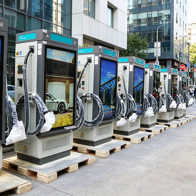 120kW CCS2 Combo2 DC Fast Charger, Commercial EV Charging Station with OCPP 2.0.1 & CE TUV Certification