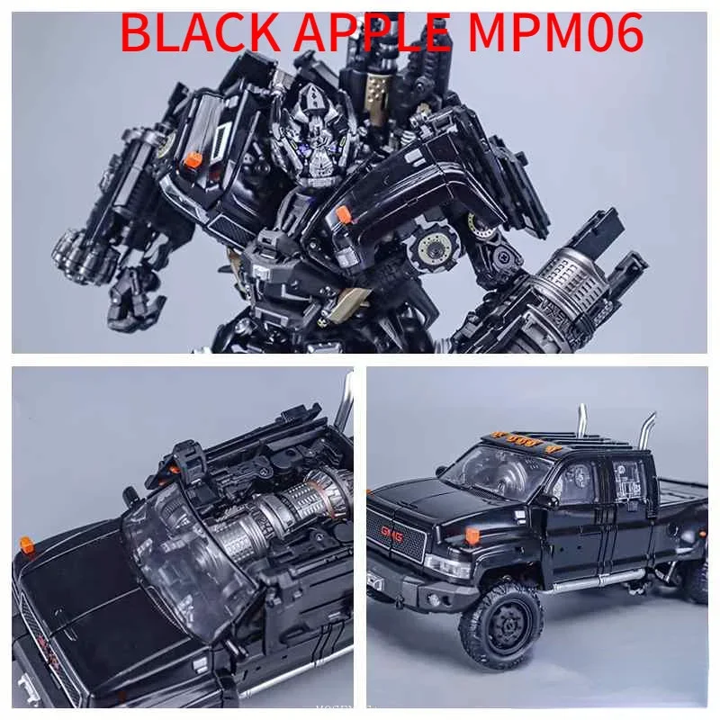 Transformation schwarzer Apfel mpm06 Eisenleder m06 Film Edition met amorphe Spielzeug Pickup Truck vergrößerte Legierung Edition Action figur