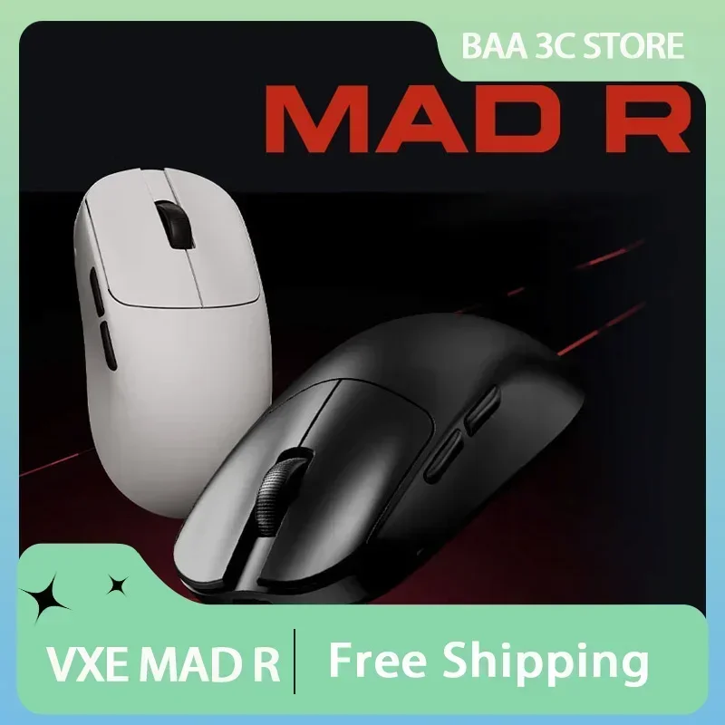 

VGN VXE MAD R основная игровая мышь, беспроводная двойная мышь Paw3395/3950 8K с низкой задержкой, легкая игровая мышь для киберспорта, аксессуары для ПК