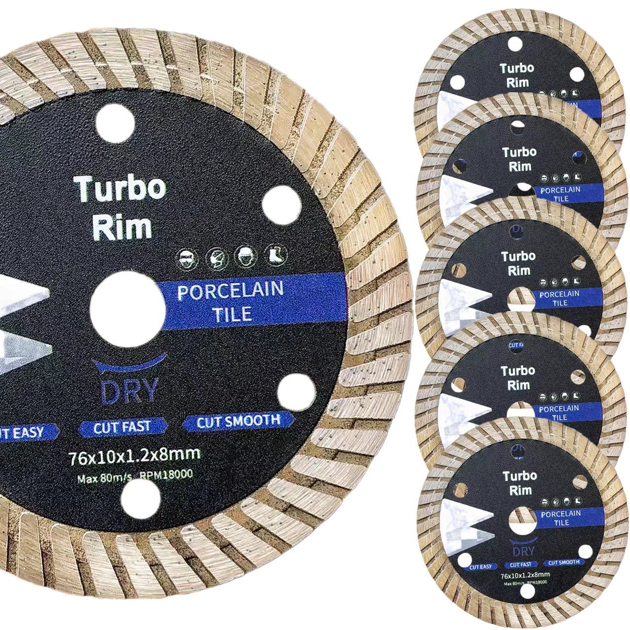 76mm Diamond Cutting Tile Disc Ceramic Turbo Saw Blade 3inch Superthin Porcelain Mini Cutter Disc Bore 10mm Hand Tool