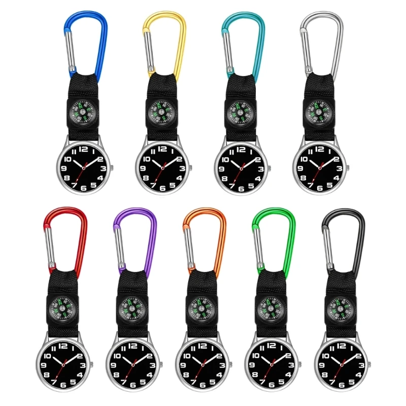 Nurse Watches Clip on Digital Carabiner Watches with Portable Pocket Carabiner Clip Sports Hiking Watches