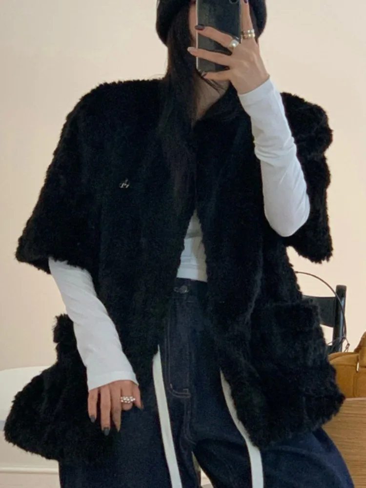 ملابس خارجية نسائية كورية فضفاضة موضة شتاء 2025 معطف منفوش مع كيتات كبيرة عصرية للتنقل #3