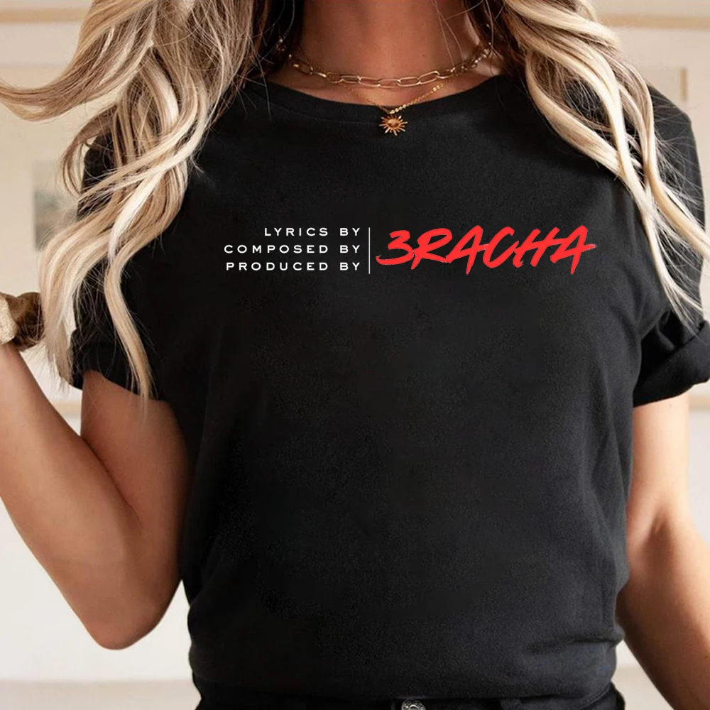3RACHA Inspired T-Shirt Trendy Kpop Shirt Korea Fashion Graphic Tees Kpop Merch Streetwear Retro Short Sleeves Casual Tops