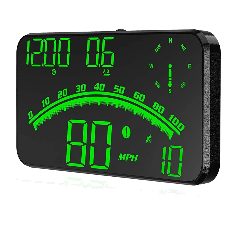 1Set Multifunctional Car Digital GPS Speedometer Car HUD Head Up Display With Speed MPH Compass Direction