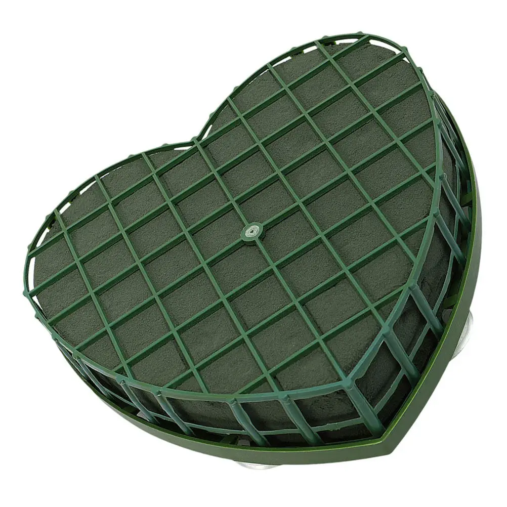 Heart Shaped Florist Foam Wedding Car Flowers Decoration Suction Cup Mounted Flower Arrangement Base Valentines Day Engagement