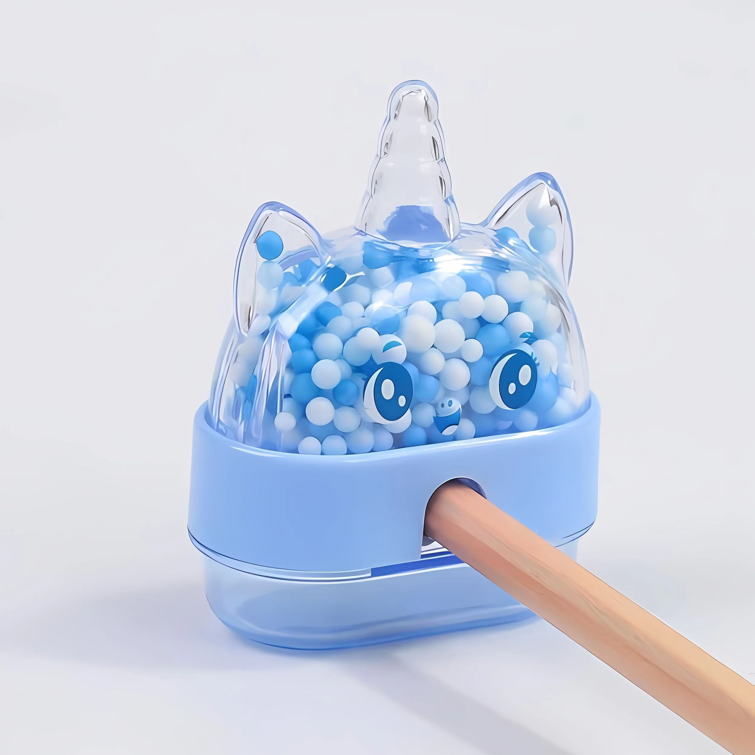 2pcs Cute Cartoon Animal Pencil Sharpener with Rainbow Foam Beads & Glitter Fun School Supplies for & Office Use
