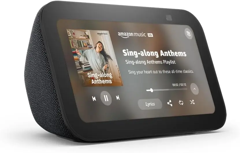 

5 (newest model), Smart display with 2x the bass and clearer sound, Charcoal