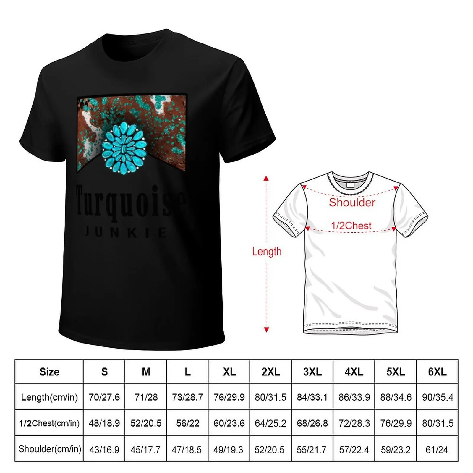 Turquoise Junkie Western T-Shirt g man t shirts for men T-Shirt