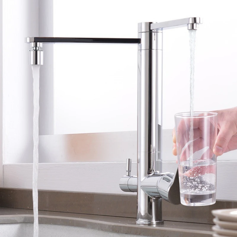 

All copper kitchen water purifier three-in-one hot and cold faucet