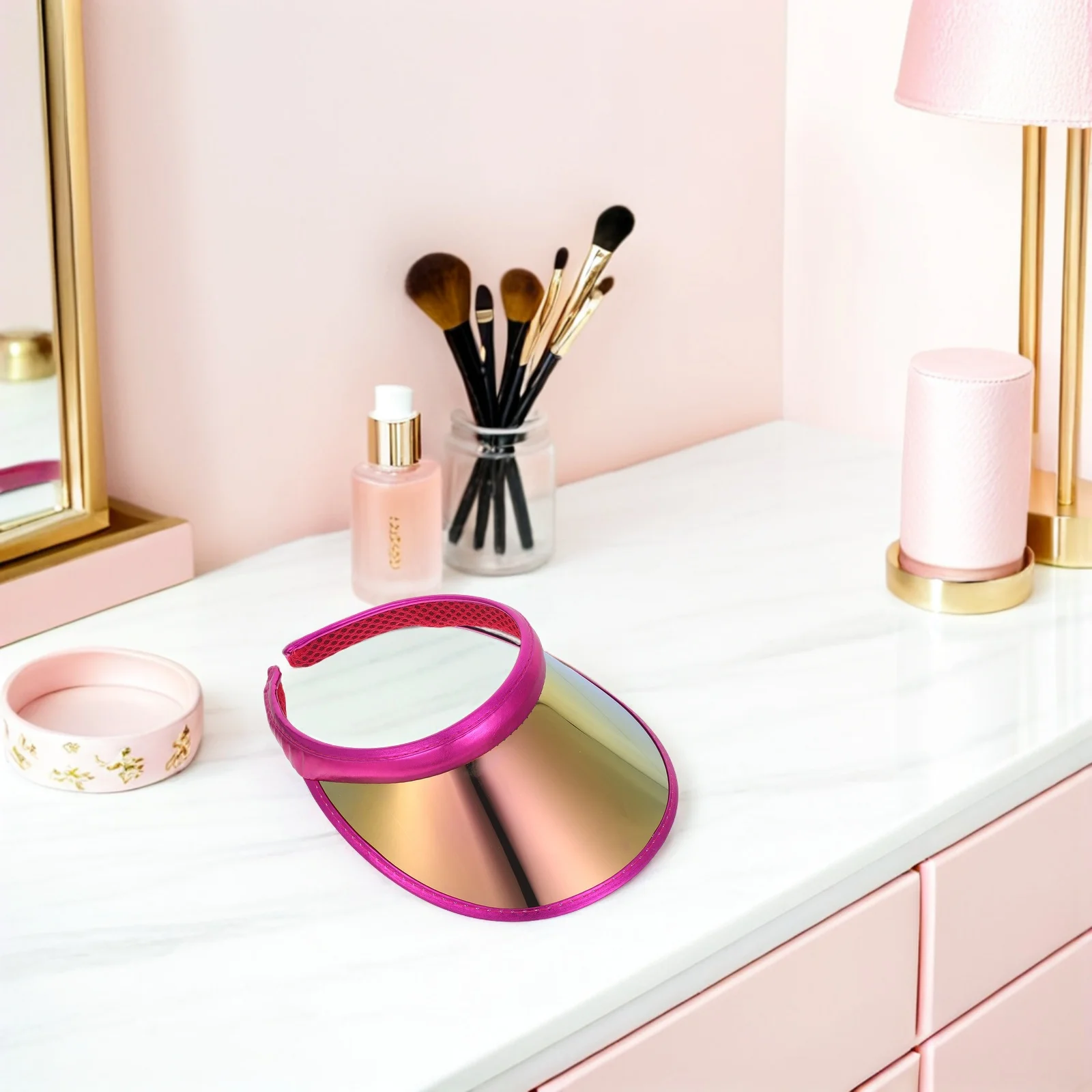 

Fashion Empty Hat Rosy Wide Brim Summer Beach Sun Protection Cap Outdoor Uv Proof Sun Block for Men Women Travel