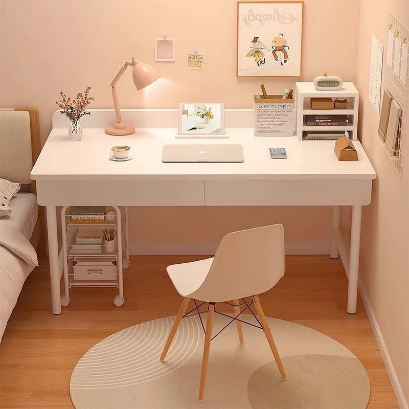 Computer desk, desktop, home use, student learning, writing desk, modern and simple rental house, female bedroom, bedside table