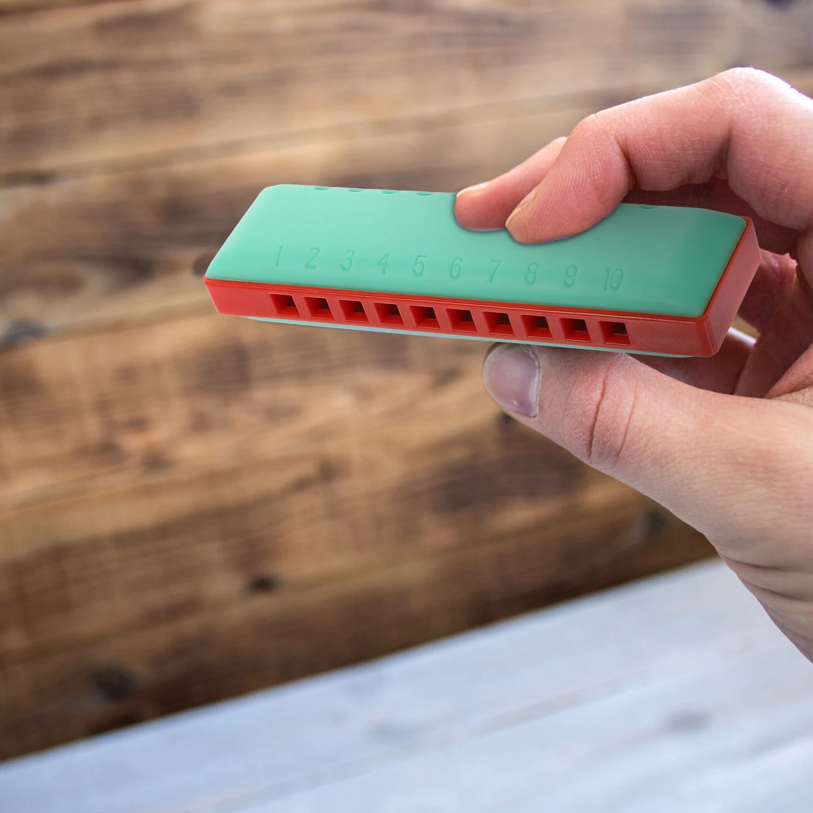 

Ten Hole Harmonica Practice Toy Portable Gift Harmonicas for Beginner Resin Adults Beginners Christmas Small