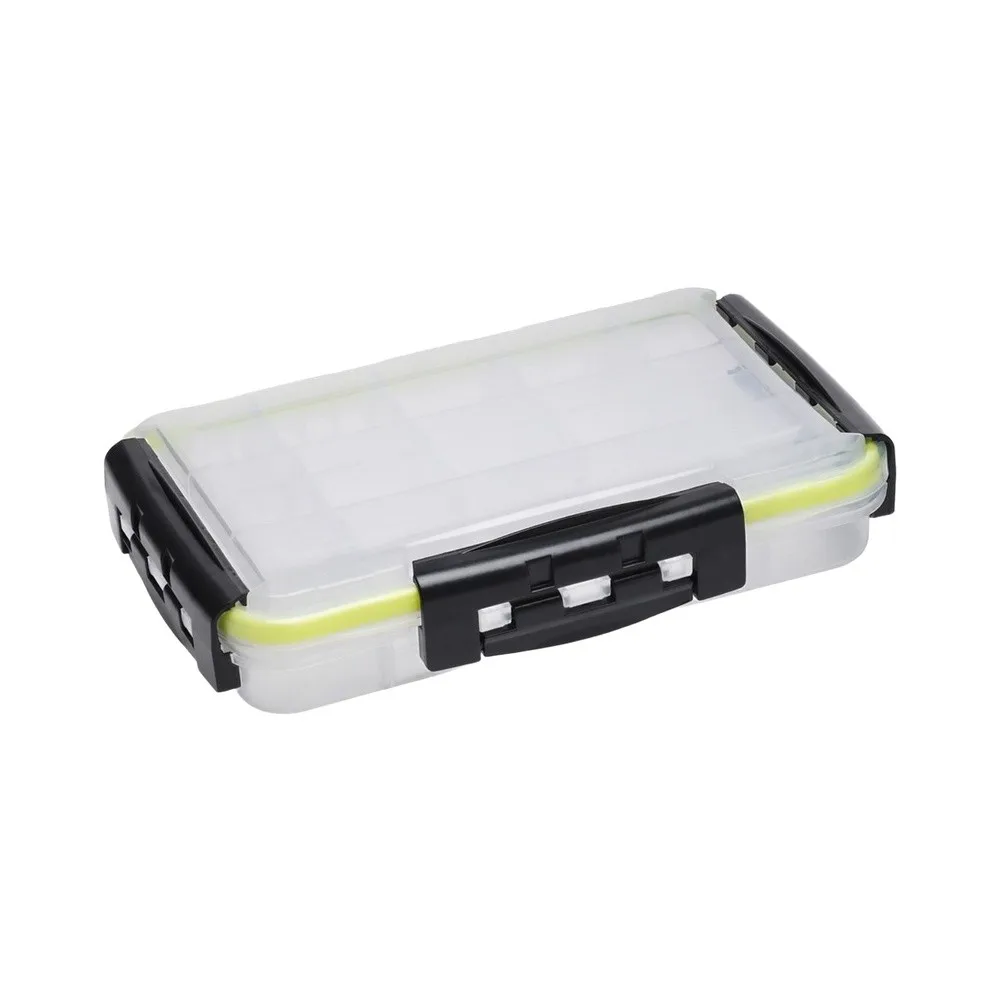 PP Material Waterproof Tackle Box with Secure Buckles and Flexible Partition System 26.5x16.5x5cm for Fishing Supplies