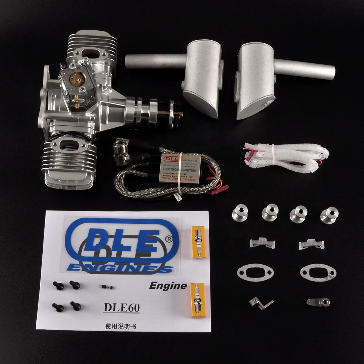 

DLE 60CC Model Airplane Gasoline Engine Single Cylinder Two-Stroke Side Exhaust Engines parts