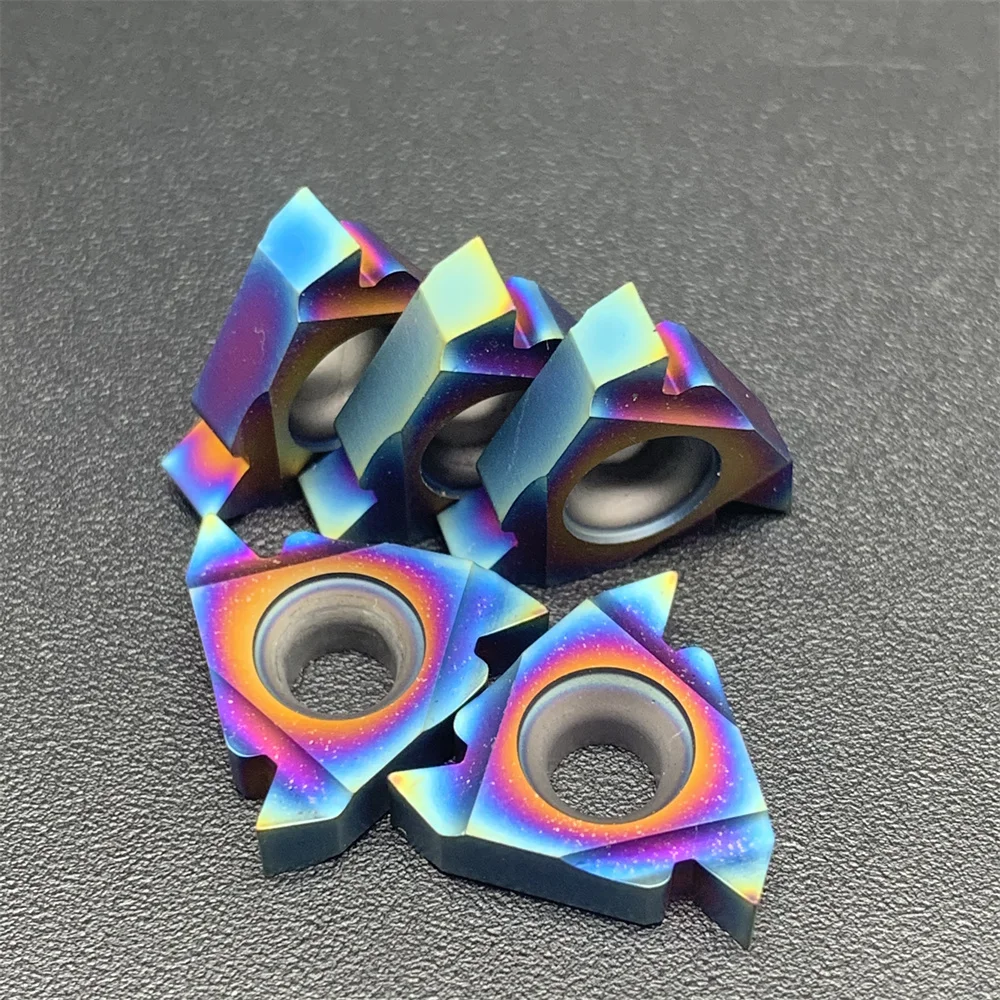 Imagem -02 - Azul Rosca de Metal Ferramenta Torneamento Mmt16er Ag60 Ly7010 Carboneto Cimentado Torno Lâmina Alta Qualidade Mmt16er Ag60 Nano