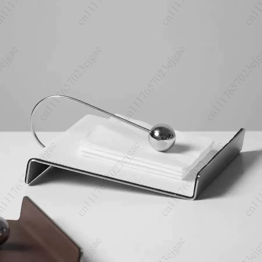 Stainless Steel Napkin Holder Elegant Standing Tissue Dispenser for Dining Table Luxury Restaurant Paper Organizer Home Decor