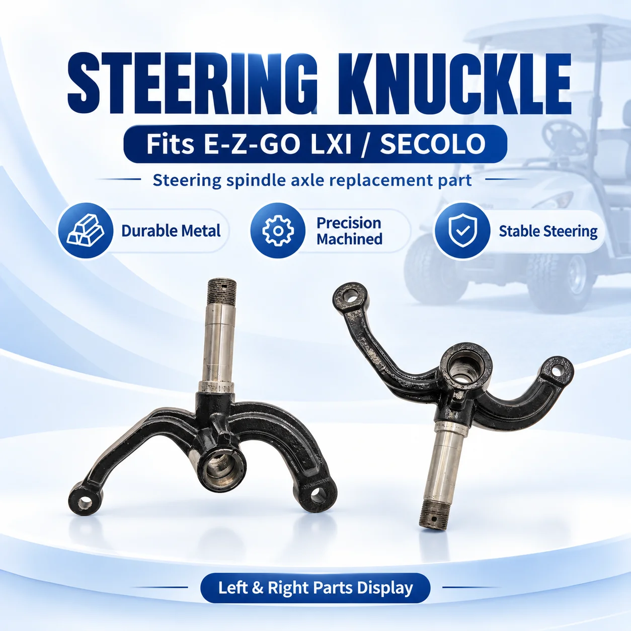 EZGO Golf Cart Spindle Steering Knuckle for LXI & SECOLO, Electric Sightseeing Patrol Car Steering Parts