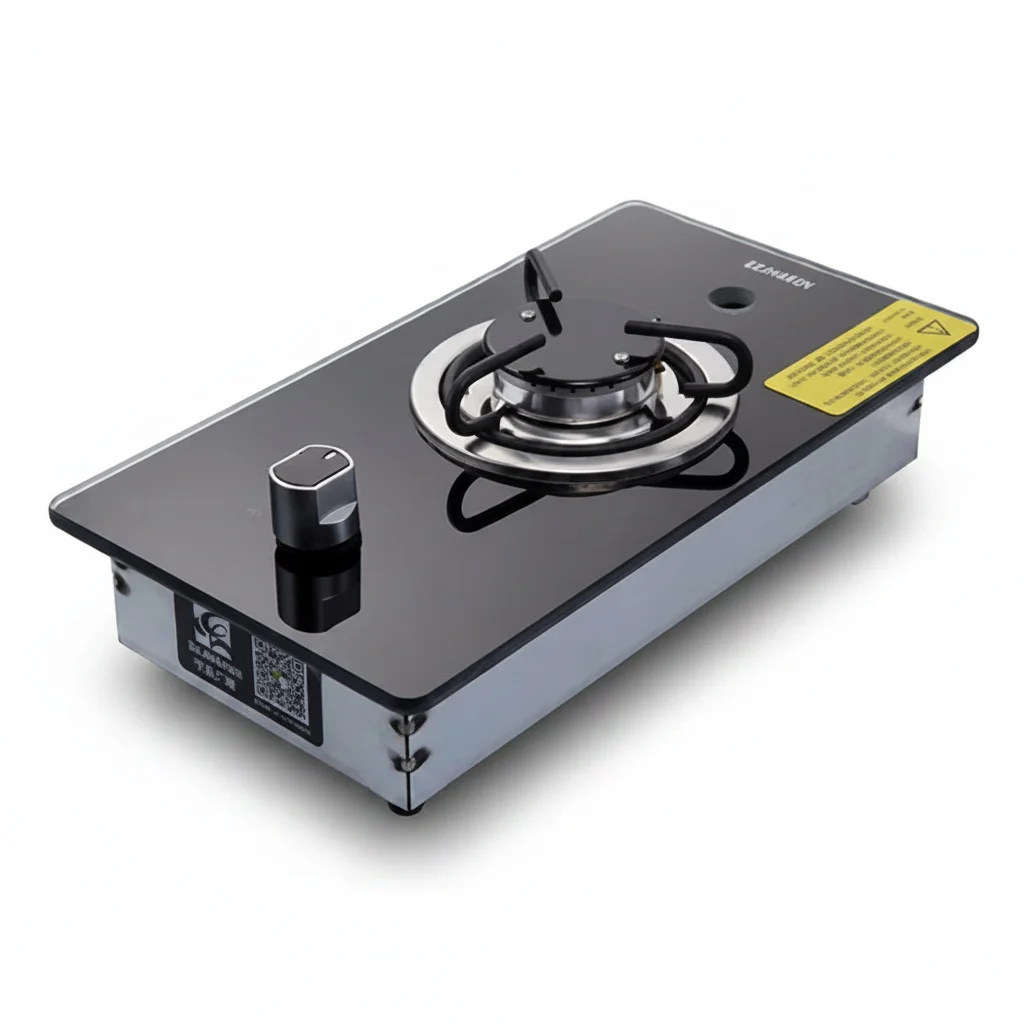 

Single Burner Gas Stove, 200x365x70mm Stainless Steel Gas Cooktop, Tempered Glass Burner for RV Yacht Camper Van Caravan