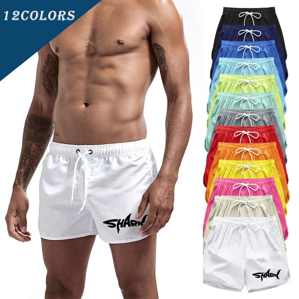 

Men's Beach Shorts Shark Printed Swim Trunks Quick Dry Swim Shorts for Men Swimming Surfing Beach Summer 13 Colors S-3XL