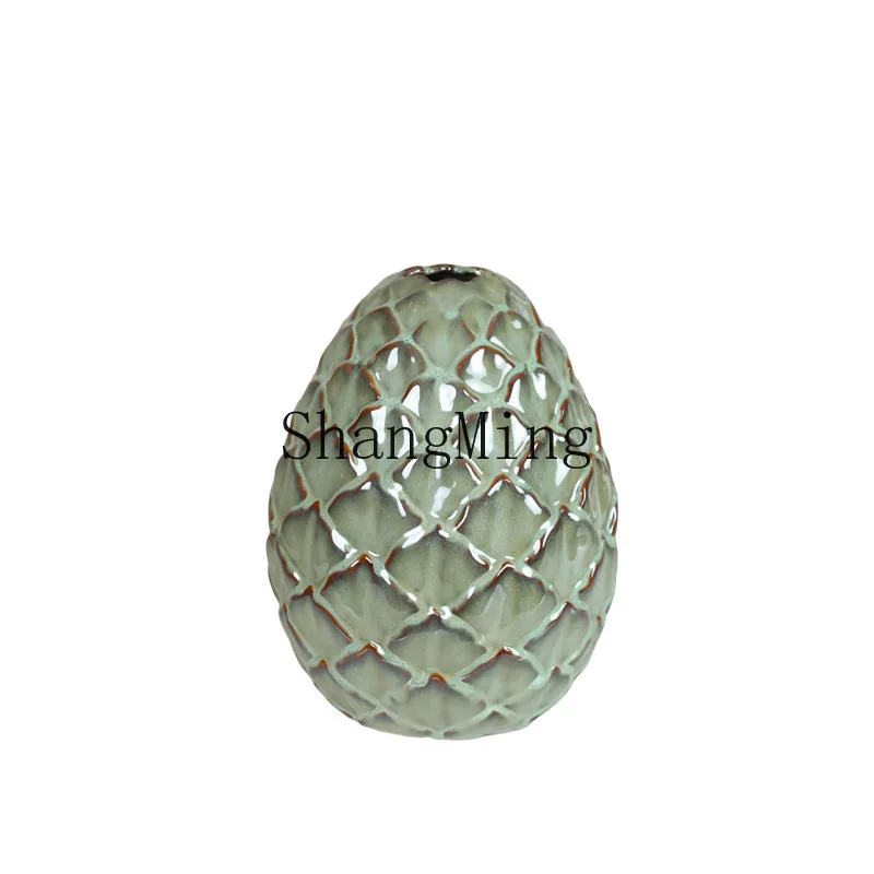 

PYH new Chinese style ceramic vase ornament living room entrance cabinet flower arrangement dried flower home