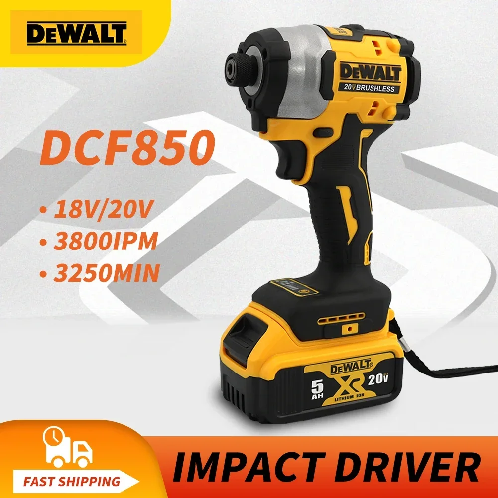 dewalt DCF850 hammer drill 20V Impact Driver 205NM Brushless Motor Cordless Rechargable Screwdriver Electric Impact Drill