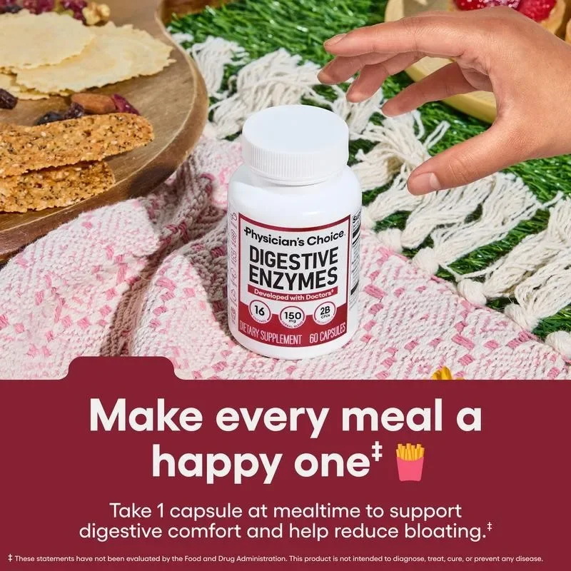 Digestive Enzymes - With Multi Enzymes - Promotes Digestive and Gut Health, Organic Prebiotics & Probiotics