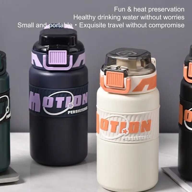 Taza de viaje de acero inoxidable, botellas de agua de acero inoxidable, taza de agua a prueba de fugas de gran capacidad, taza de viaje con tapa de paja