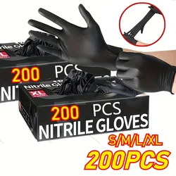 Black Disposable Nitrile Gloves Latex & Powder Free for Tattooing Manicures Salon Cleaning Disposable Food Working Latex Glove