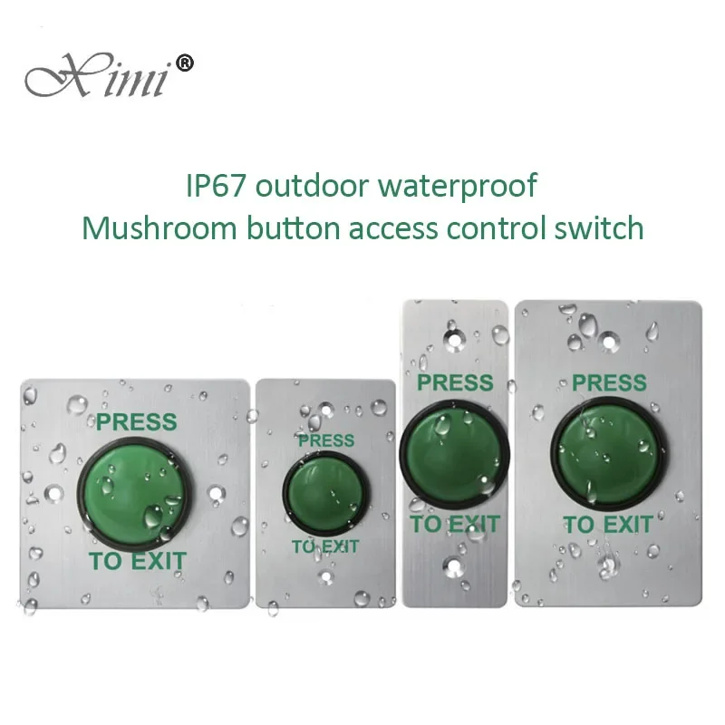 Stainless Steel Door Bell Switch Touch Panel IP67 Waterproof For Access Control Electric Lock Door Exit Push release Button