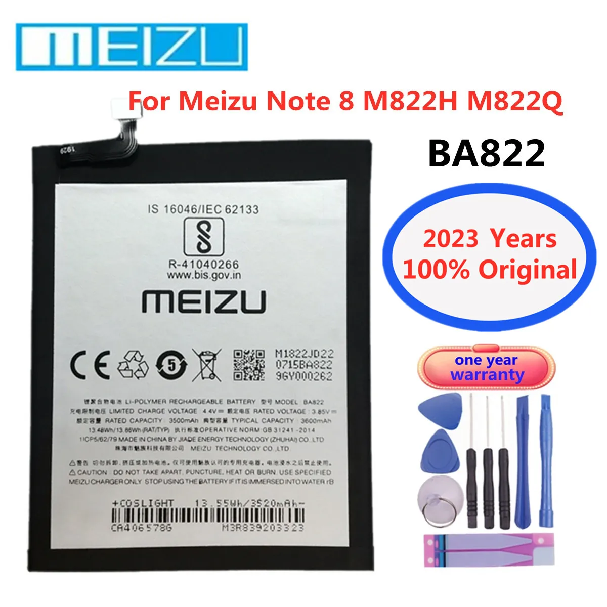 

2023 Years New Original Meizu BA822 3600mAh Mobile Phone Battery For Meizu Note 8 Note8 M822H M822Q High Quality Batteries