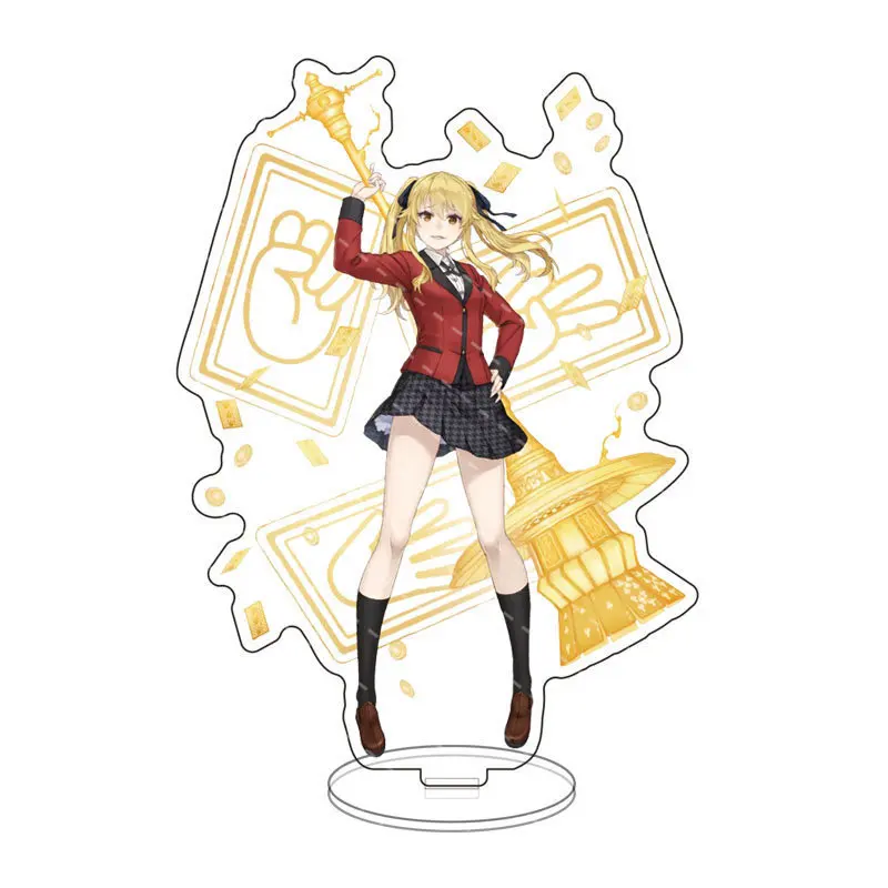 Japan Anime Kakegurui Cosplay Stand Model Plate Jabami Yumeko Saotome Meari Acrylic Figures Standee Display Bedroom Desk Decor