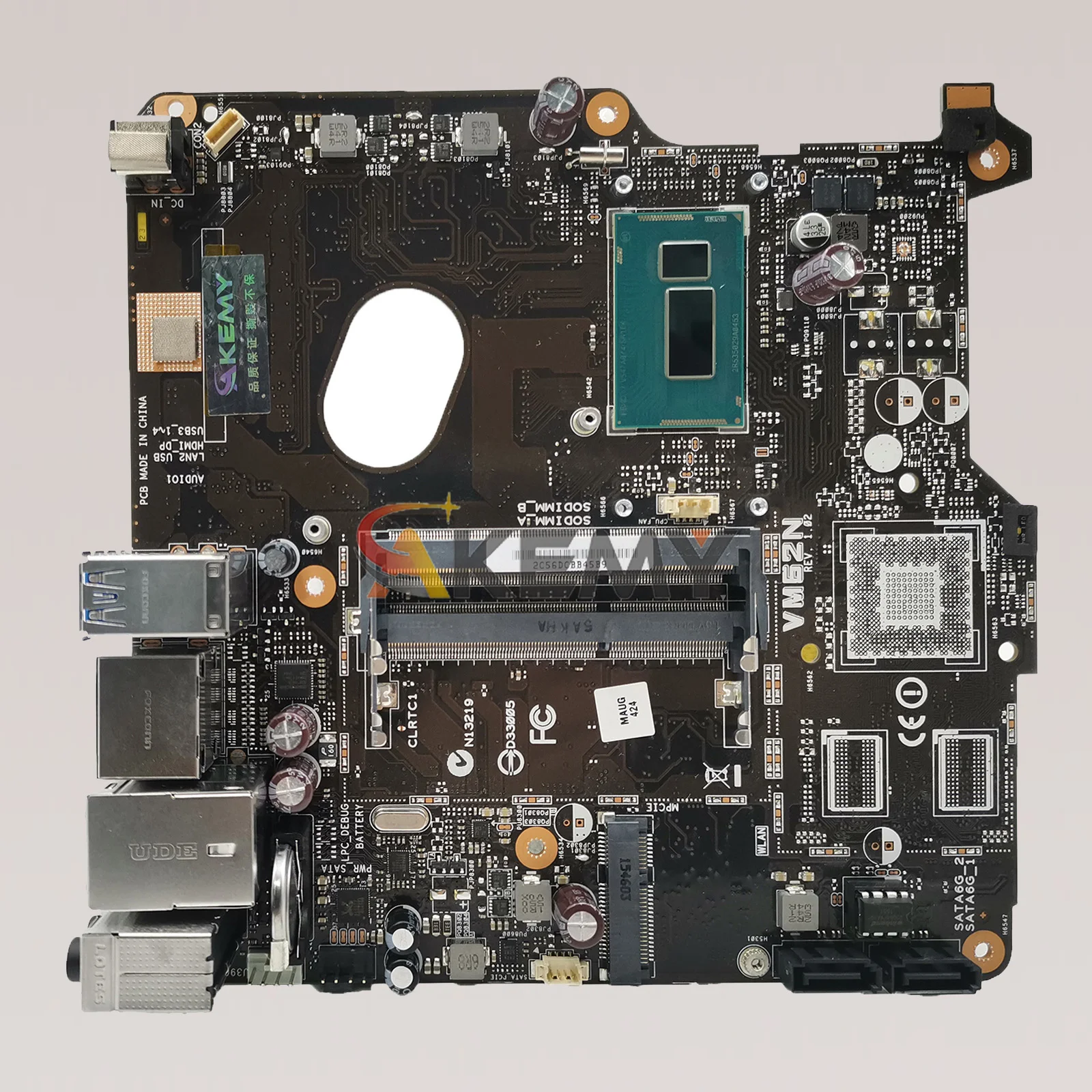 VM62 Laptop Motherboard For ASUS VivoMini VM62 Notebook Mainboard With I3 I5 I7 CPU 100% tests OK fast shipping High quality