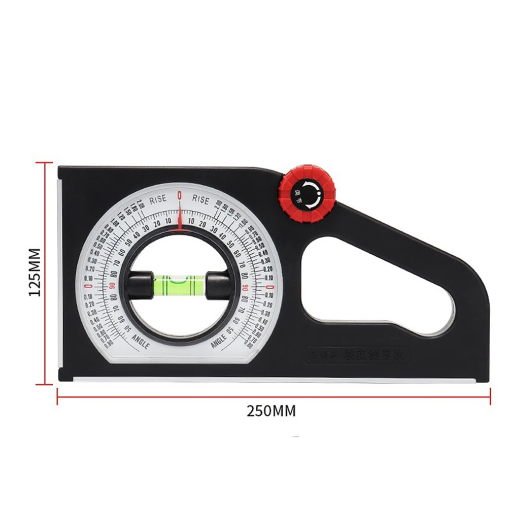 Knob Adjustment Slope Angle Meter Plastic Dual-scale Electrical Insulation Heat Resistance Magnetic Protractor