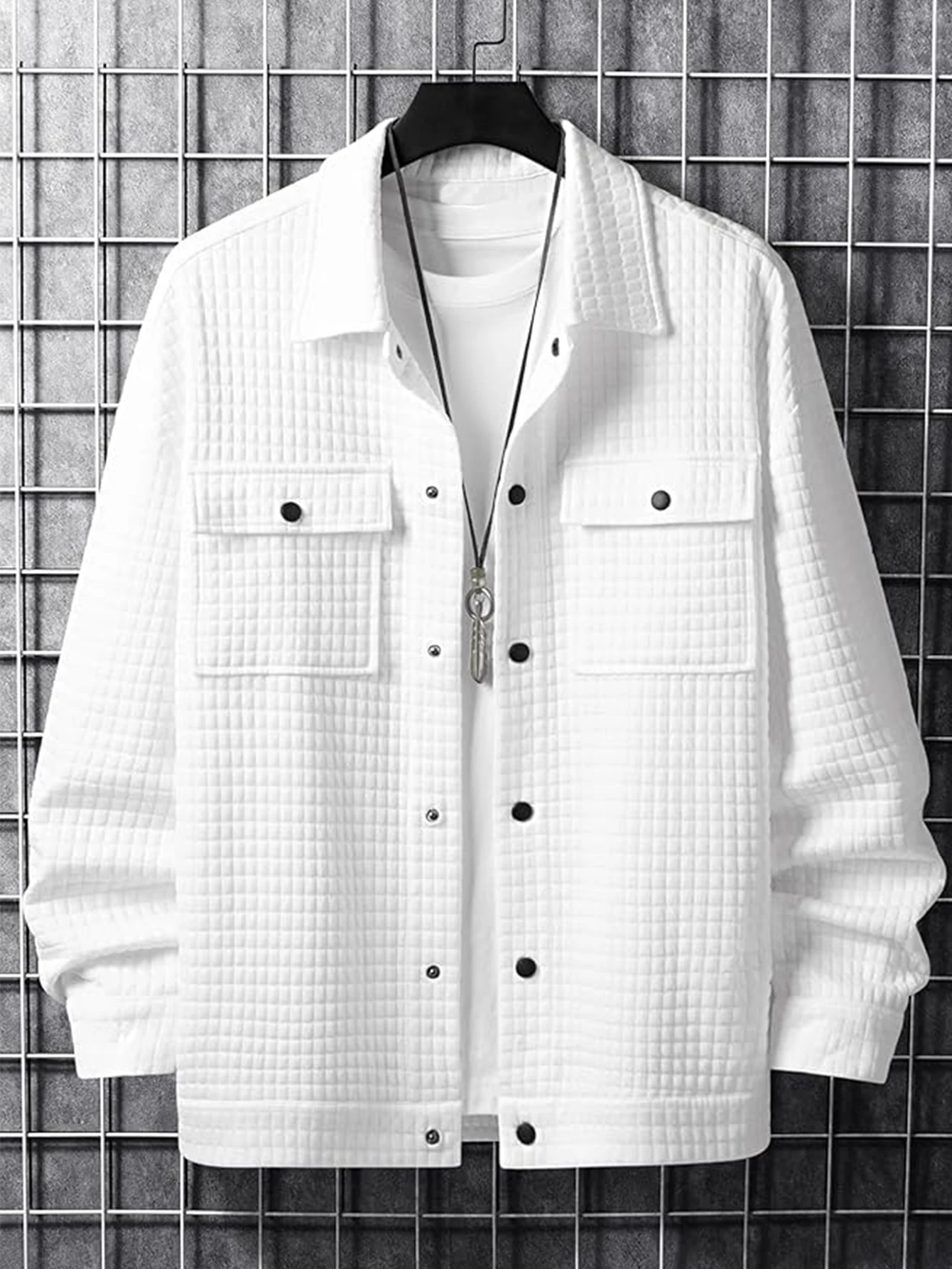 

Men's Casual Plaid Jacket Coat Fashionable Outerwear Design Versatile Style Suitable for Leisure & Formal Occasions