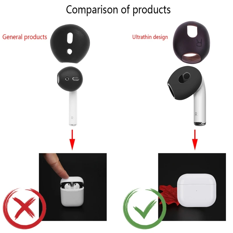 Lightweight Ear Hook Ear Buds Silicone Ear Buds Gels Eartips for AirPod 3 Drop Shipping