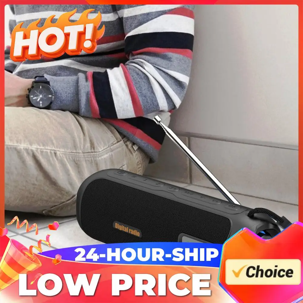 

Wireless BT Speaker Portable Radio Support TF Card Rechargeable Radio for Indoor Outdoor