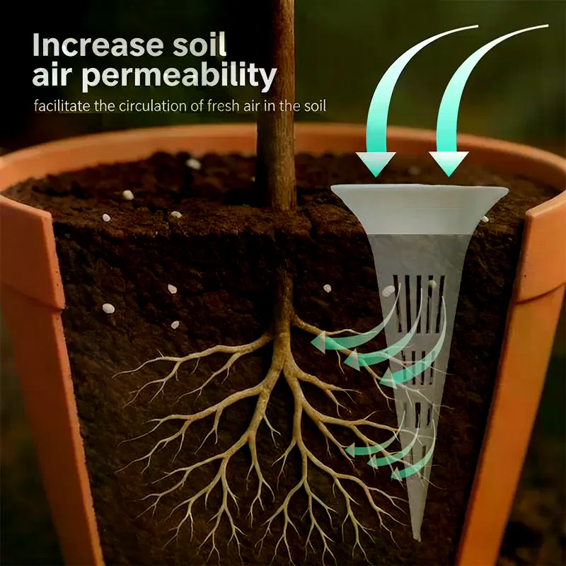 3pcs Conical Plant Breathable Watering Device Grid Gasket Garden Bonsai Bottom Flower Plant Soil Aeration Root Protection