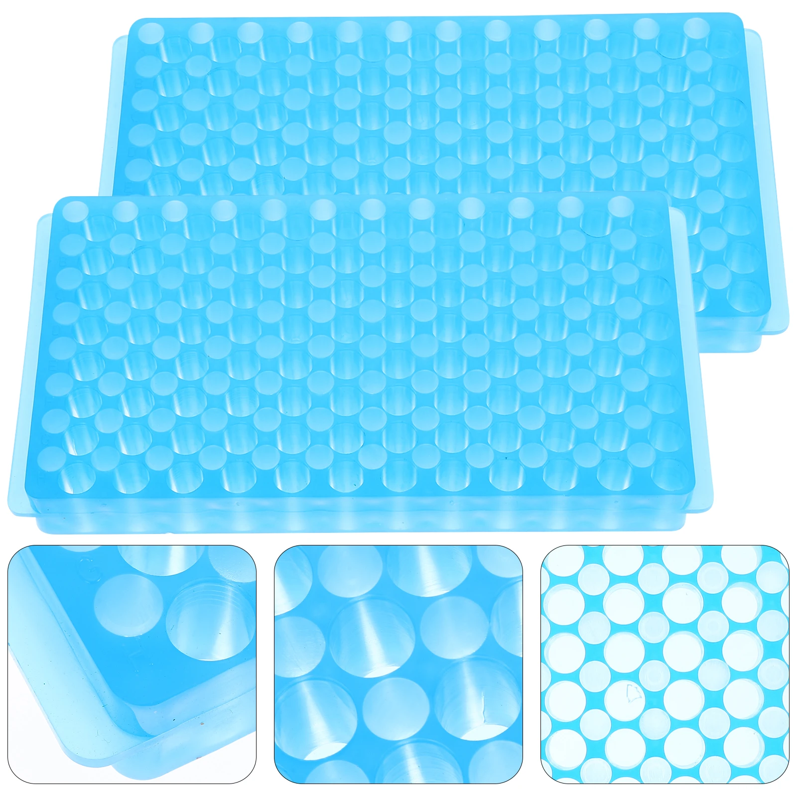 2 Stück Reagenzgläser Rack Halter Organizer Lab Blau Zentrifugallagerregale