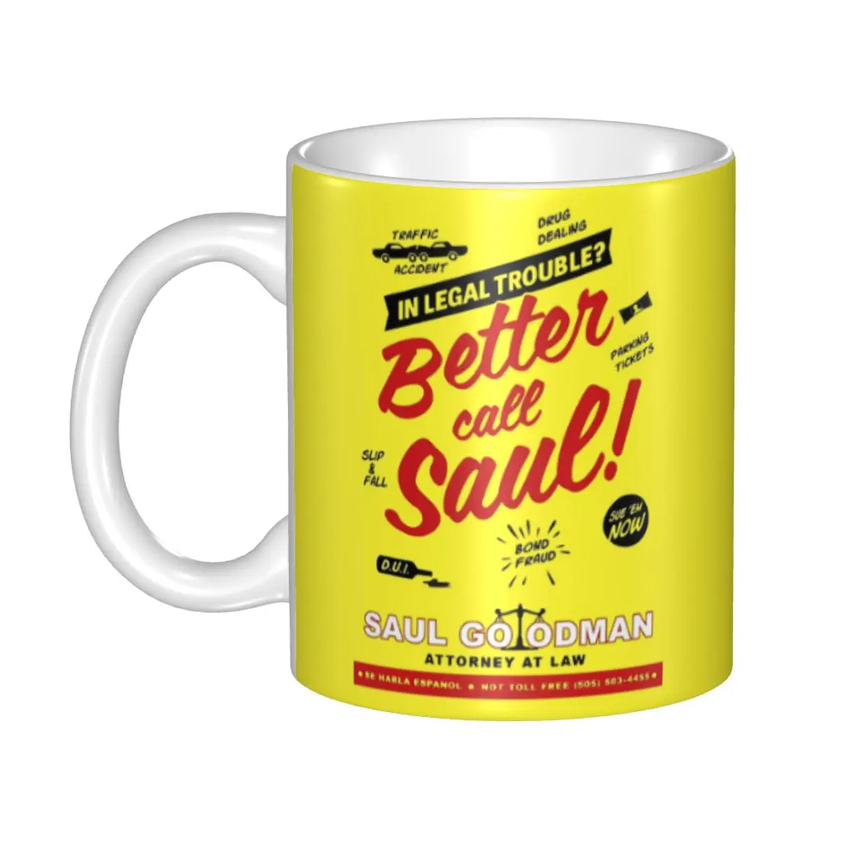 Better Call Saul Goodman Coffee Mugs DIY Custom TV Movie Ceramic Mug Creative Present